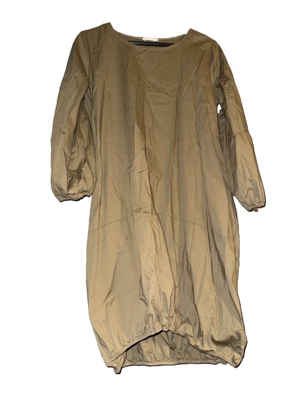 Love In Tunic Balloon Dress Womens Sz M 97% Cotton Long Sleeve Pullover Midi
